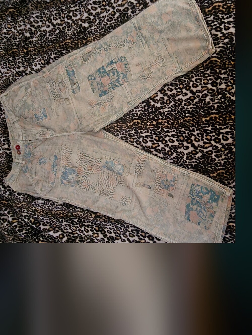 Magnolia Pearl Pale Mint & Dusty Blue Wide Leg Patchwork Pants